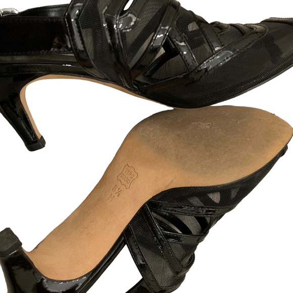 Vaneli size 8.5M mesh sheer NYE Vero Cuoio Emo goth whimsigoth granny peep toe - Picture 11 of 12